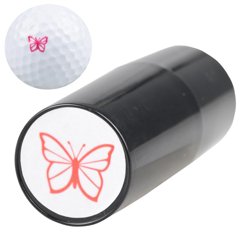 LUZBOSE Golf Ball Stamp Marker Reusable Ink Stamps for Books, Cloth Crafts, Personalize Your Golf Balls, Butterfly