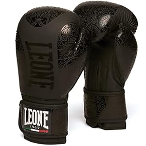 LEONE 1947, GN070 Guantes De Boxeo Maoríes, Unisex Adulto, Negro, 10M (10ozM)