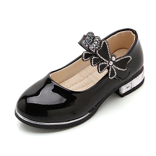 Girls Pu Leather Mary Jane Ballet Flats Low Heel School Wedding Party Dress Shoes