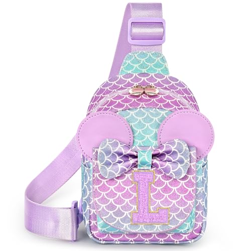 Image of Mibasies Sling Bag for Girls Gift, Toddler Girl Toys, Blue Purple L | Cute Design, Adjustable Strap, Premium Durable Materials, Ideal Gift for Girls 4-6 for Birthdays, Christmas & Holidays
