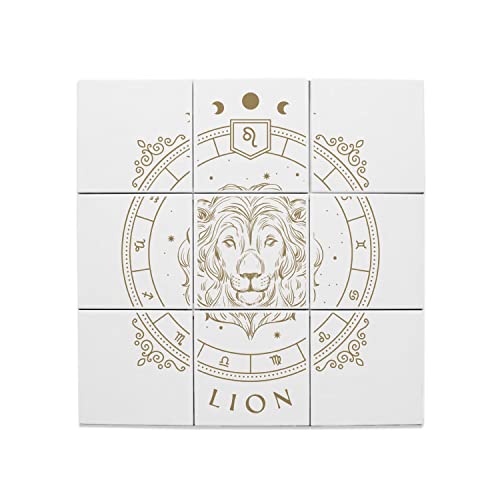 Carreaux Céramique Astrologie Lion 60x60cm céramique d'art zodiaque