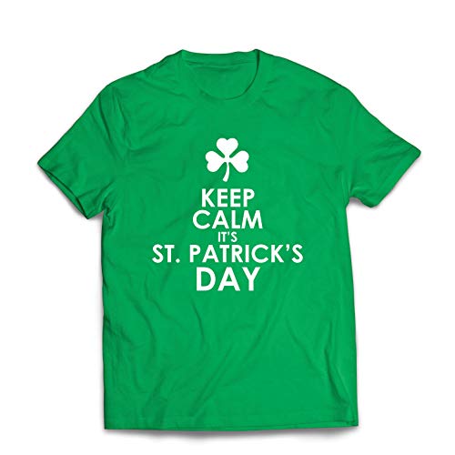 lepni.me T-Shirt pour Hommes Restez Calme C'est la Saint-Patrick, Proverbes et Citations Irlandais (3XL Vert Multicolore)