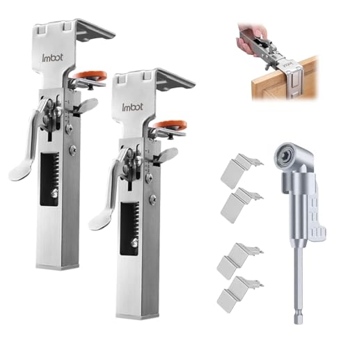 2 Pack Drawer Front Installation ClampsQuick-Install Drawer Mounting ClipsCabinet Installation Tool For Woodworking Cabinet Drawer Fronts Clamps Adjustable Width 21 Mm - 50 Mm With Batch Corners