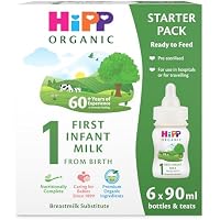 HiPP Organic 1 First Infant Baby Milk Ready to Feed Liquid Formula Starter Pack, From Birth