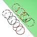 Ardorchid 12pcs Christmas Bracelets for Women Green Red White Stackable Beaded Stretch Bracelets Christmas Party Bracelet Jewelry