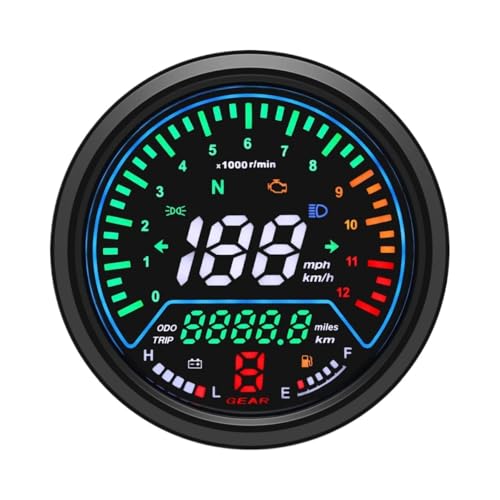 �I�[�g�o�C���s�����v�Q�[�W �h���f�W�^���X�s�[�h���[�^�[�A���ׂĂ�12V�o�C�N�ɑΉ��A�X�s�[�h�A�g���b�v�A�d�����x���Q�[�W