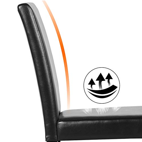 image for YAHEETECH Dining Chair Dining/Living Room PU Cushion Diner Chair High 