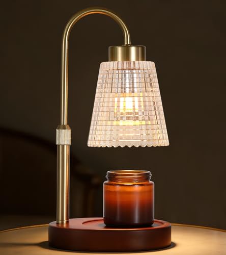 Antique Brass Candle Warmer Lamp WithTimer and Dimmer,Fragrance Electric Wax