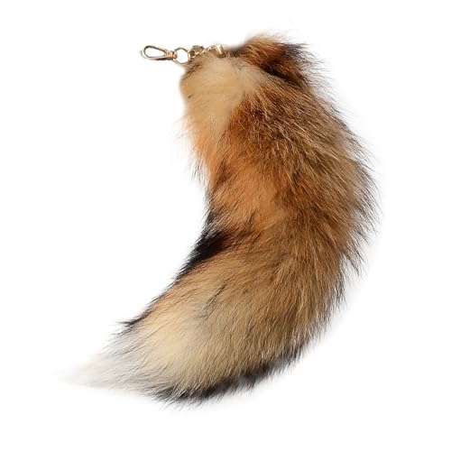 LNSYSNS Fuchsschwanz Schlüsselanhänger Weich und Flauschig Fuchsscahwanz Anhänger Exquisit und Schön Furry Tail Anhänger für Schlüssel Taschen Fotografie DIY-Dekoration