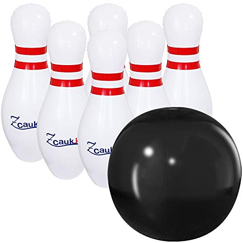 Zcaukya Giant Bowling Set, 26" Inflatable Bowling Set for Kids - A Giant Games Classic for Any Age - Play Indoor Games or Outdoor Games for Family
