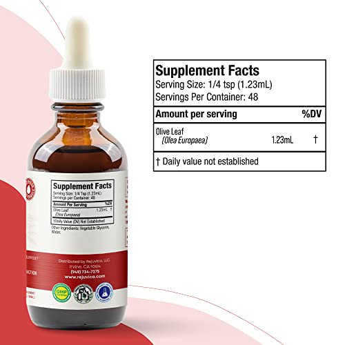 Active Olive Leaf - Advanced Olive Leaf Extract - Naturally Occurring Oleuropein - Liquid Delivery For Better Absorption - Immune & Heart Support #TOP5