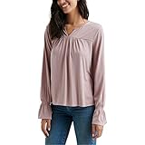  Lucky Brand Women\'s Pintuck Peasant Top