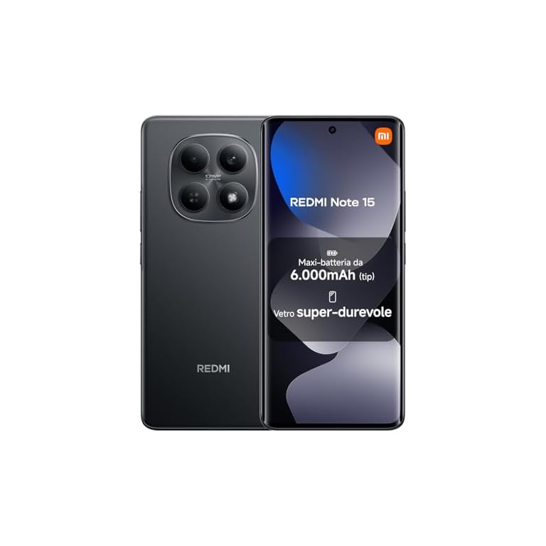 Xiaomi Redmi Note 15 – Smartphone 8+256GB, 108MP, Nero