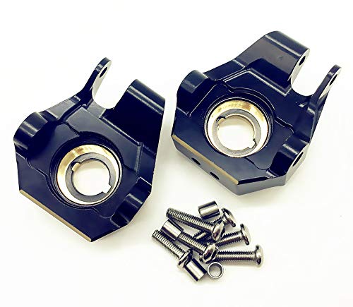 Treal Brass Front Steering Knuckles Heavy for SCX10 II 70g/pc (Black) - Thumbnail 3