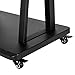 Mobile TV Stand with Mount,Rolling TV Cart TV Trolley Floor Stand Height Adjustable with Dual Shelves & Lockable Caster Wheels for 40 to 80 Inch LCD LED OLED Plasma Flat Panel Screens,Max 180lbs