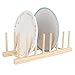 Portapiatti in Legno,Supporto per Coperchio Della Pentola,Portapiatti Con 7 Fessure Portapiatti in Legno per Tazza Tagliere Coperchio Pentola