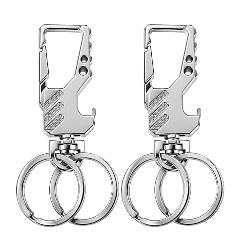 Image of Storite Heavy Duty Metal Carabiner Keychain with Swivel Key Ring, Premium Key Holder for Car, Home & Office Keys