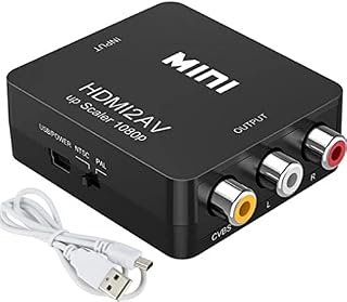 HDMI to RCA, 1080P HDMI to AV Converter, HDMI to 3RCA CVBS Composite Video Audio Adapter for HDTV, PC, Laptop, Xbox, Stick, Roku, Google
