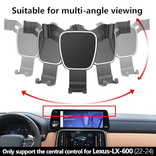 LUNQIN Car Phone Holder for Lexus LX 600 2022 2023 2024 Auto Accessories Navigation Bracket Interior Decoration Mobile Cell Phone Mount case