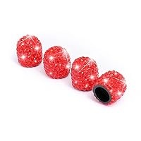 Bouchons De Valve De Pneu Strass - Lot De 4, Diamant Brillant - Protection Et Décoration Pour Voiture, Moto, Vélo