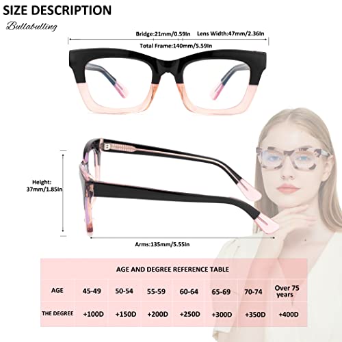Image of 3 pack style Spring hinge Readers Blue Light Blocking Computer Square Reading Glasses for Women Men