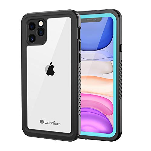 Lanhiem for iPhone 11 Pro Waterproof Case 360 Full Body Protection Underwater Dirtproof Shockproof Clear Cover with Built-in Screen Protector for iPhone 11 Pro 5.8 Inch (Blue)