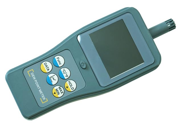Dewpoint Meter Dew Point Instrument Ambient Thermometer Handheld with Six Measurement Parameters Ambient/Dew Point/Wet Bulb Temperature, Relative/Absolute Humidity and PPMv