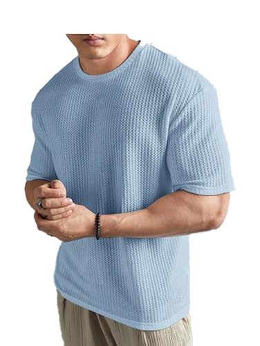 Image of Imsa Moda Mens Solid Dotted Unique Design Oversized Tshirt for Men - Round Neck Loose Fit Drop Shoulder Mens T-Shirt