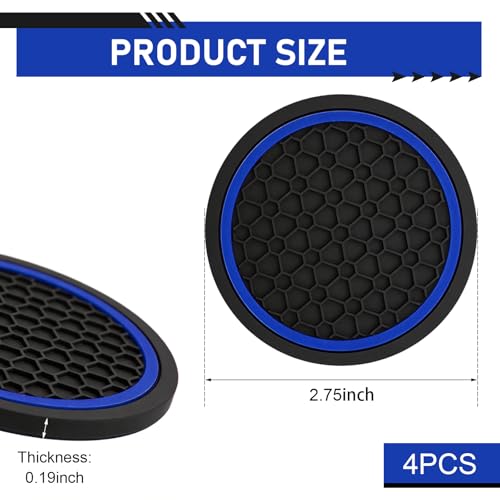 4PCS Posavasos para portavasos de coche, silicona antideslizante miniatura 2