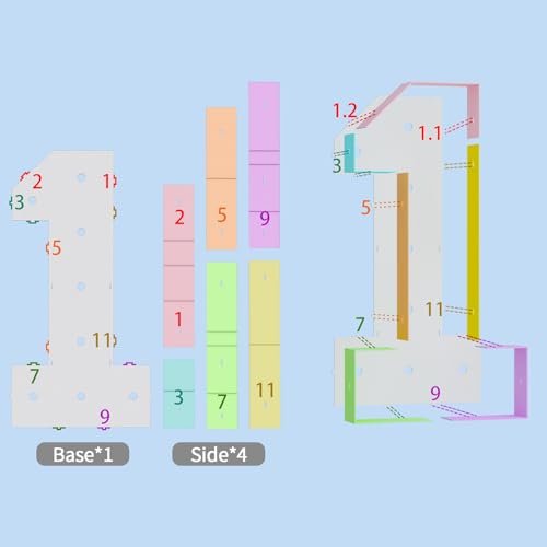 Image of imprsv Marquee Numbers Large 60th-Birthday Decorations: 4ft Light Up Number