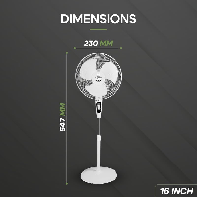 Image of Almonard | 16 inch (400mm) Supreme High Speed Pedestal fan - White