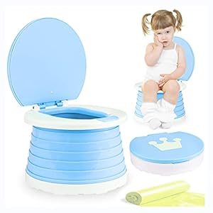 Portable Potty for Kids Toddlers Foldable Travel Potty Training Seat Children’s Portable Toilet Potty Chair Toddlers…