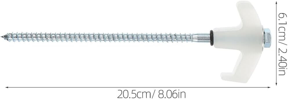 Zerodeko Spiral Ground Pegs Heavy Duty Camping Tent Stakes 13mm Carbon Steel Screw Anchors with Sleeve Puller and Plastic Storage Box, White Tent Spikes Set for Outdoor Canopy and Shelter