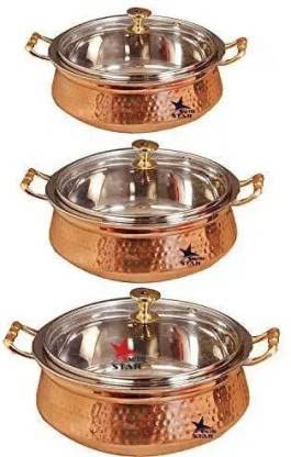 Shakuntala Vintage Non-Stick Coated Cookware Set (Copper, 3 - Piece)