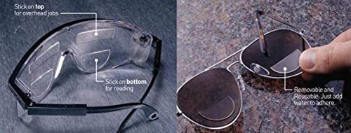Hydrotac OPT+250 Optx 20/20 Stick On Magnification Reusable Bifocal Lenses thumb #3
