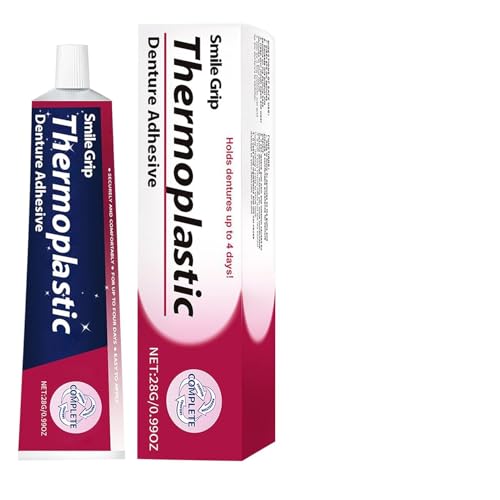 Adhesivo para prótesis dentales - 28 g adhesivo para enchufe firme | Glue termoplástico de refuerzo flexible para dientes de confort duraderos