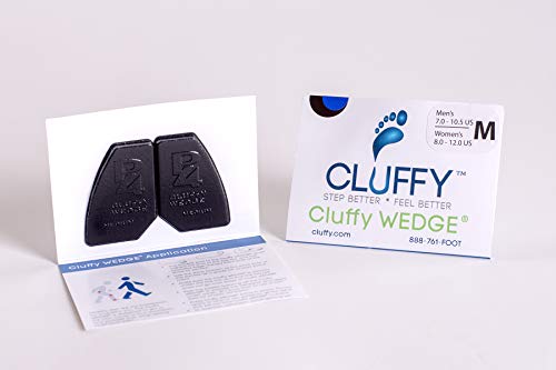 Insertos en cuña Cluffy para dolor de pie y talón Mediano negro miniatura 4