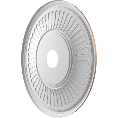 Image of Ekena Millwork 22 inchOD x 3 1 /2 inchID x 1 inchP Berkshire Thermoformed PVC Ceiling Medallion (Fits Canopies up to 10 1 /8 inch), Aged Copper