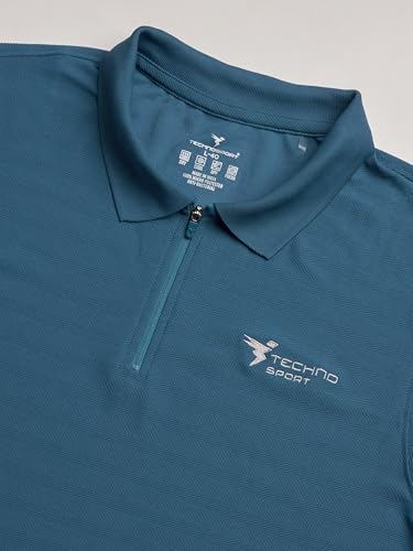 Image of TECHNOSPORT Men's Slim Fit Full Sleeve Polo T-Shirt with Collar, MATPIQ Quick Dry Moisture Wicking Polo Tee for Gym Sports Golf and Casual Wear
