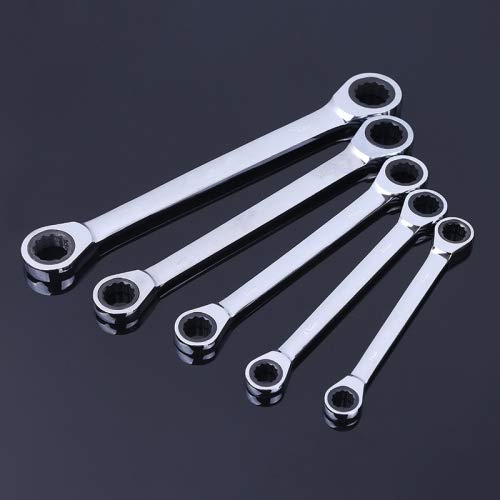 Generic Professional Doublehead Ratchet Wrench Set(Silver) Amazon.in
