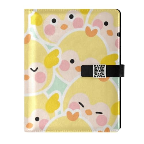 Carnet de notes en cuir jaune imperméable 6,7 x 9,2 de prestige