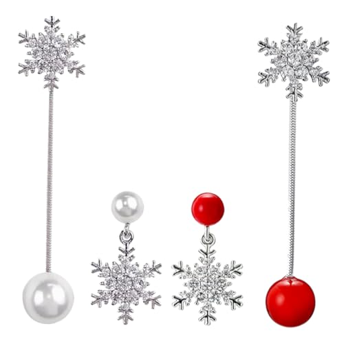 Boucles d'oreilles pendantes perles KOMBIUDA en argent pour femme avec style élégant