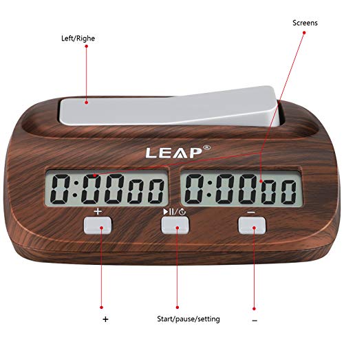 LEAP Digitale Multifunktions - Display Schachuhr Count Up Down Timer elektronische Brettspiel -Wettbewerb Clock Gift Box