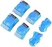 Bosoner Kids/Youth Rollerblade Roller Skates Cycling Knee Pads Elbow Pads (Blue, Small (3-7 years))