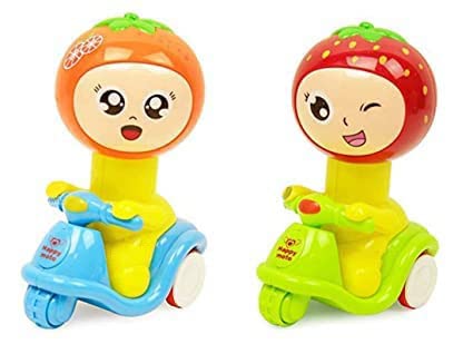 PANCIKAA Colorful Press and Go Friction Motorcycle with Happy Fruits Toys, Colorful Funny Laughing Fruits Toy Set for Kids (Pack of 2) (B0BLNGBFYT) Amazon Price History, Amazon Price Tracker