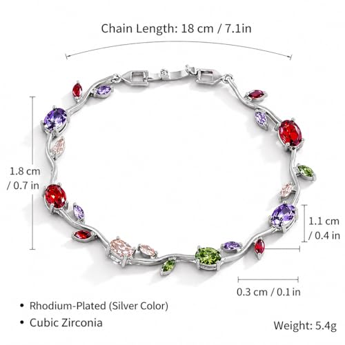 Image of Trendy Tulip Bracelet for Women | Gold Plated Pink Crystal Floral Bracelet | Elegant Minimalist Jewelry | Adjustable Chain Bracelet Gift for Girls Women | Stylish Party Daily Wear Accessory