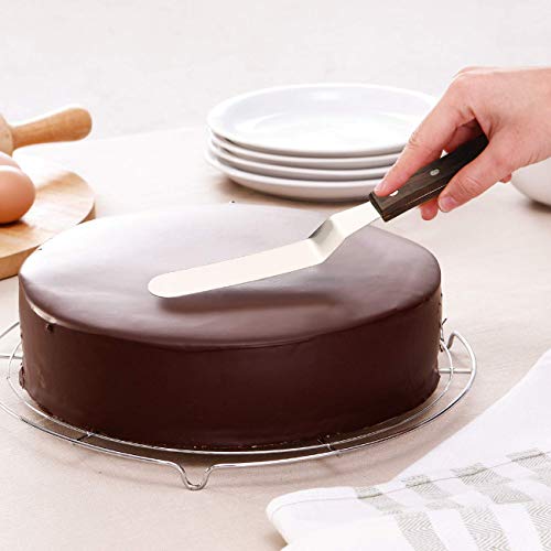Image of 4PCS Offset Cake Icing Spatula Set 4 inch 6 inch 8 inch 10 inch with Wooden Handle