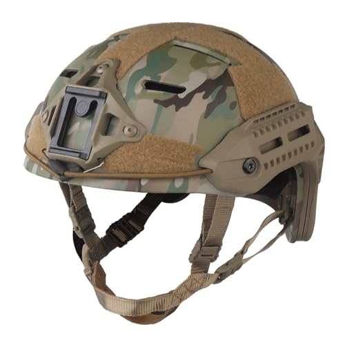 Tactical Bump Helmet with NVG Mount, Side Rail System & Lightweight Design – Perfect for Airsoft, Paintball & Training(CP)