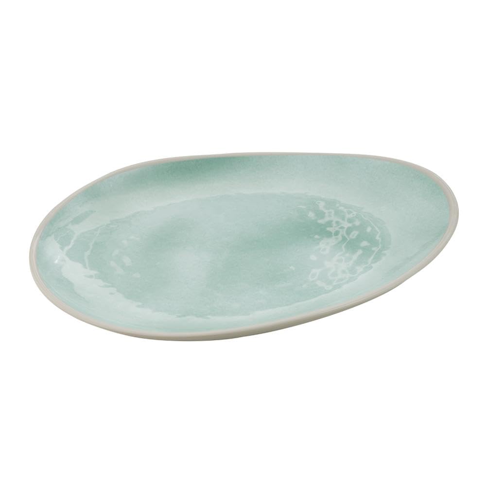 APS Cala 85472 Plate, Melamine, Green/Grey, 33.5 x 26 cm, Stackable