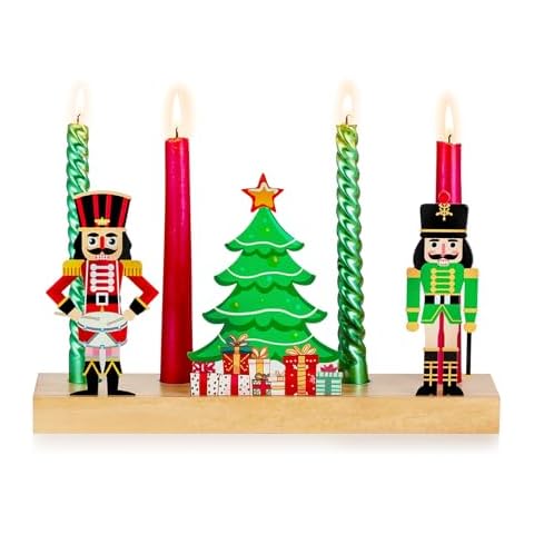 Candeldo Nutcracker Candle Holder Decoration Cover
